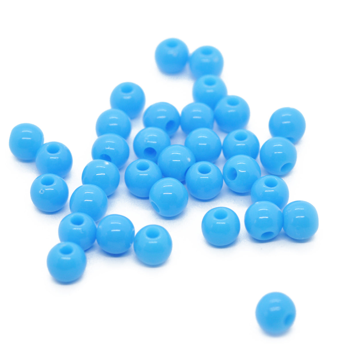 Kleine Kugeln Acryl stahl blau opak 6mm 50 Stk. zum Schmuck selber machen – NUENA HAMBURG
