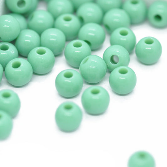 Small balls acrylic / vintage green opaque / Ø 6mm