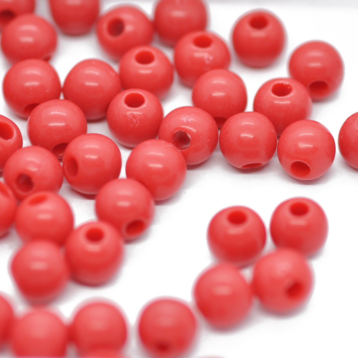 Small balls acrylic / marsala red opaque / Ø 6mm