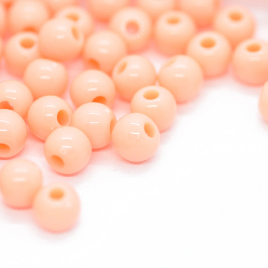 Small balls acrylic / apricot orange opaque / Ø 6mm