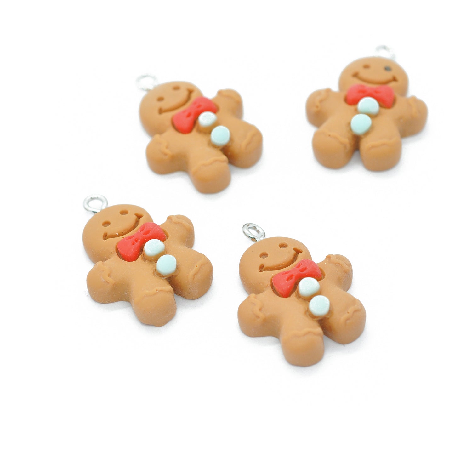 Polymer clay gingerbread man pendant / 27 mm
