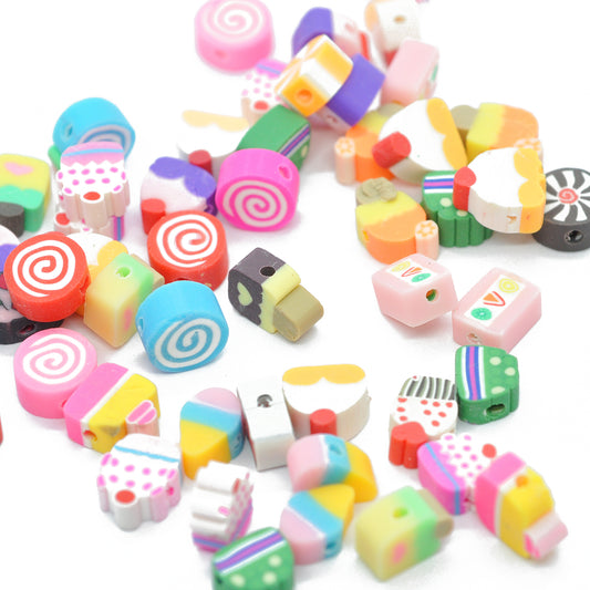 Fimo candy mix / 10 pcs. / 12 mm