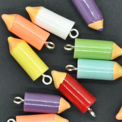 Colored pencil pendant / acrylic / 22 mm