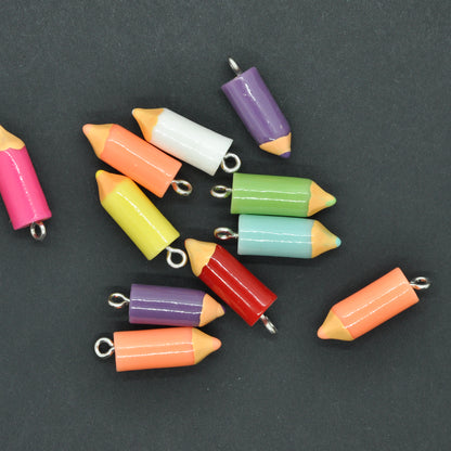 Colored pencil pendant / acrylic / 22 mm