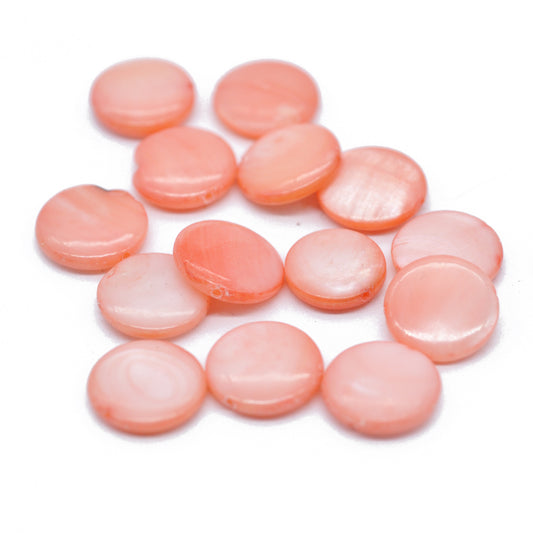 Mother-of-pearl disc Coin pink / 8 mm