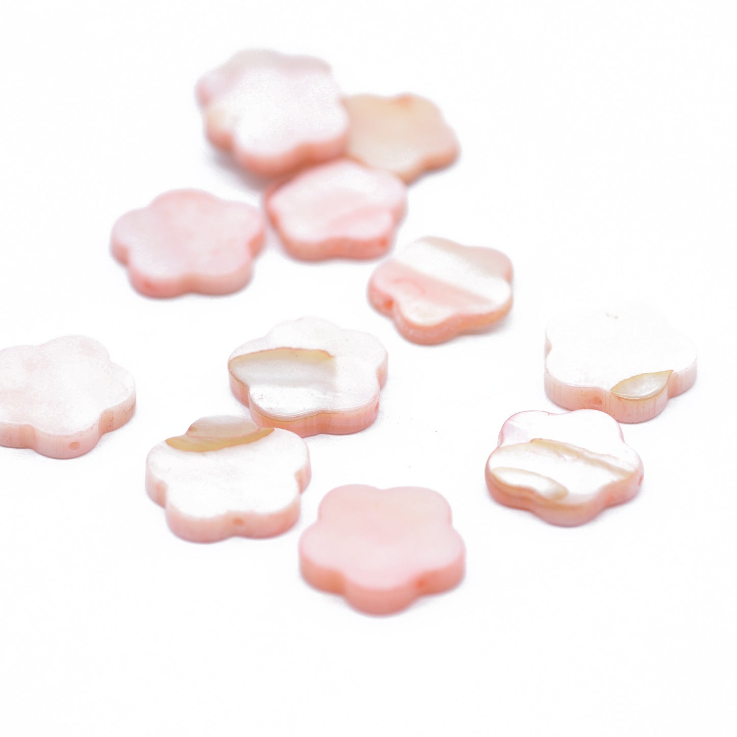 Mother of pearl flower blossom pink / 8 mm