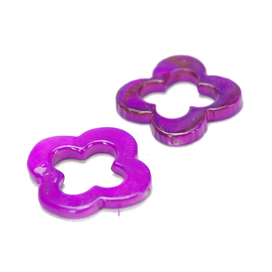 Mother of pearl flower fuchsia / 20 mm