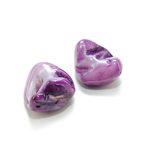 Mother of pearl nuggets purple / 10-14 mm