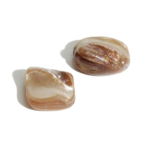 Mother of pearl nuggets brown / 14-18 mm