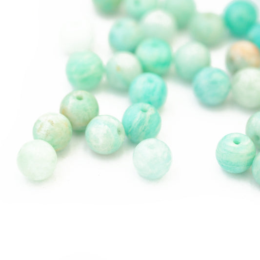 Amazonite gemstone ball / green turquoise / Ø 6 mm