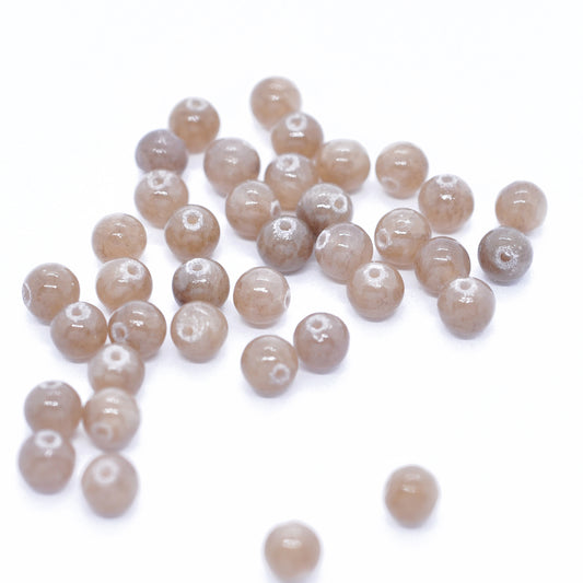 Jade gemstone ball / vintage brown / Ø 4mm