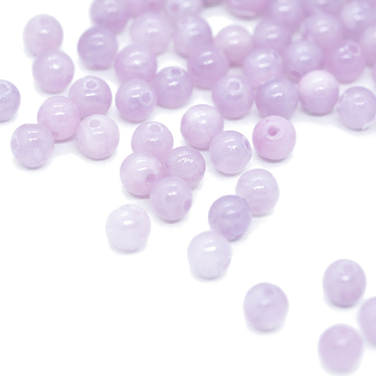 Jade gemstone ball / lavender / Ø 4mm