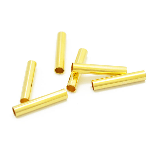 Metal tubes / gold colored / 25 mm
