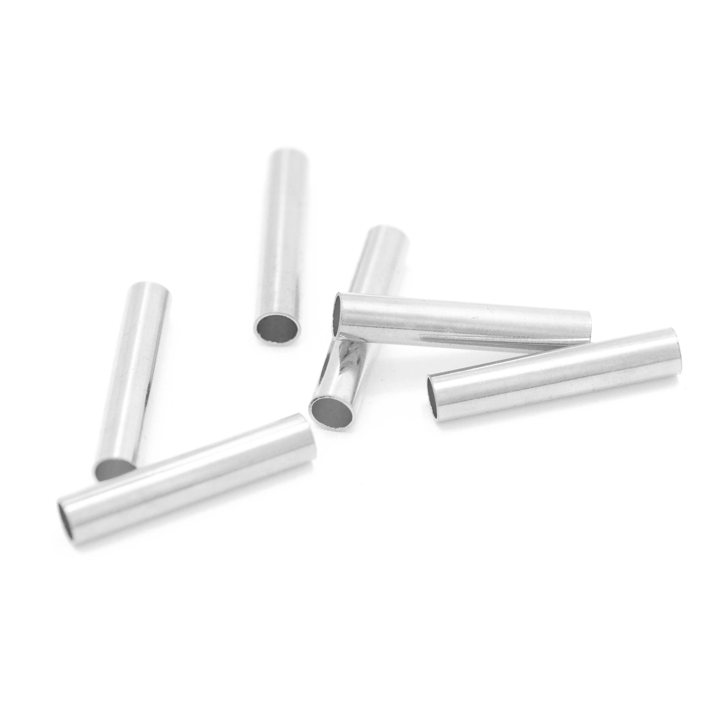 Metal tubes / silver colored / 25 mm