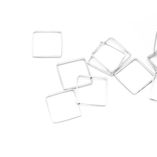 Square connector / silver-colored / Ø 10 mm