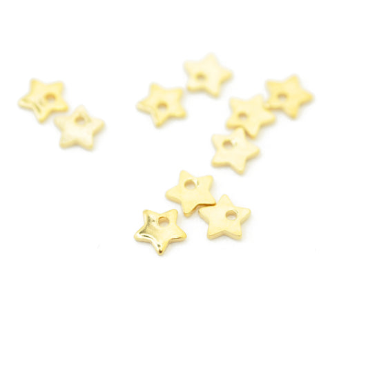Mini star pendant stainless steel / gold colored / 5 mm