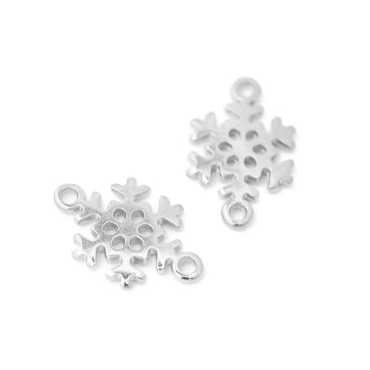 Snowflake connector / silver colored / 13 mm