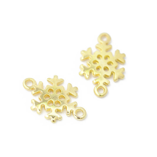 Snowflake connector / gold colored / 13 mm