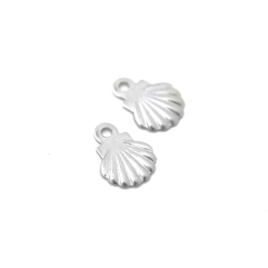 Stainless steel mini pendant / shell / Ø 7mm