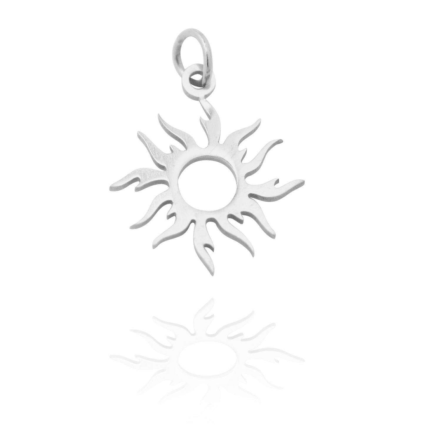 Stainless steel pendant / sun / 18 mm