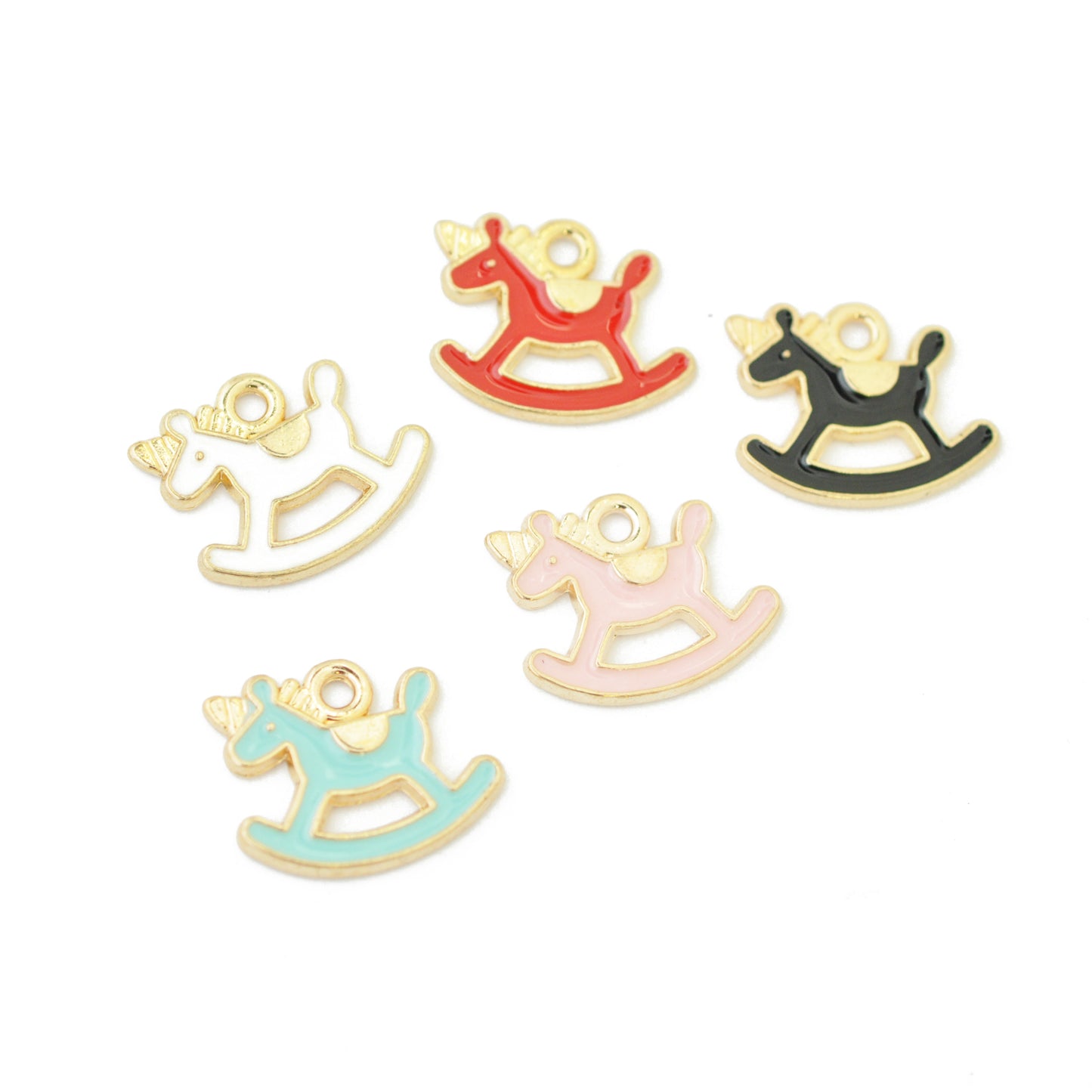 Rocking horse pendant / 5 colors / 15 mm