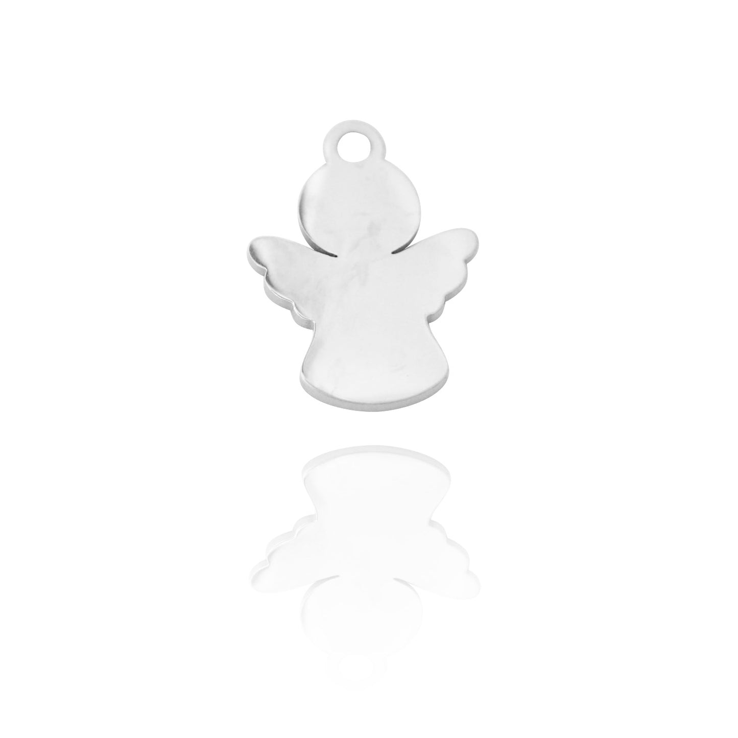 Stainless steel pendant / guardian angel / 13 mm