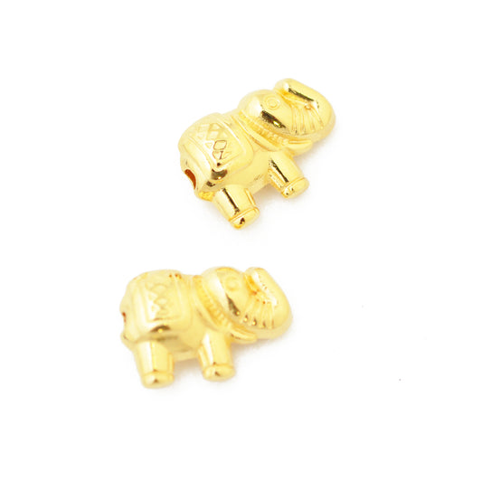 Elephant Tibet / gold plated / 12 mm