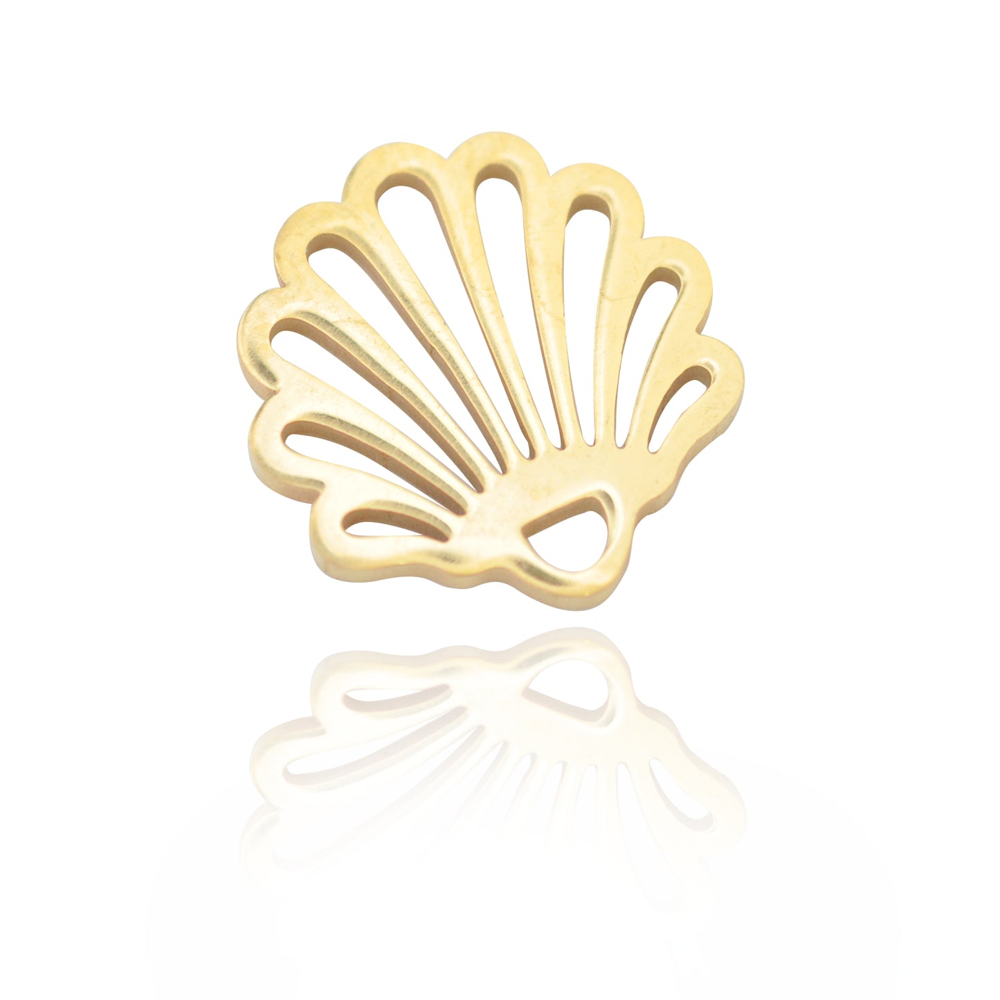Gold-plated stainless steel / pendant shell / 15mm