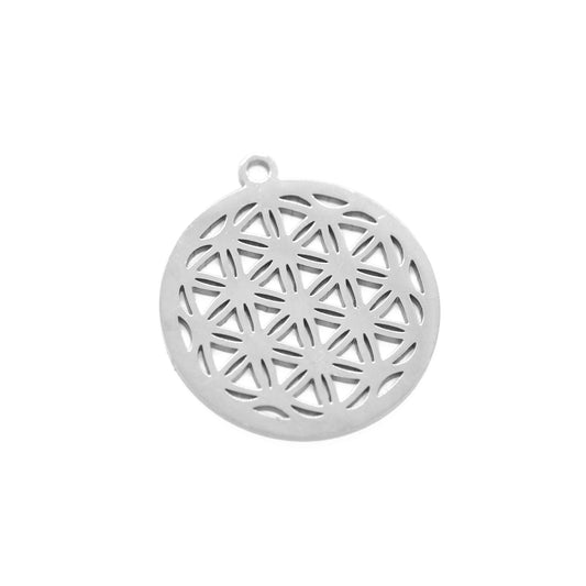 Flower of Life Pendant / Stainless Steel / 20mm