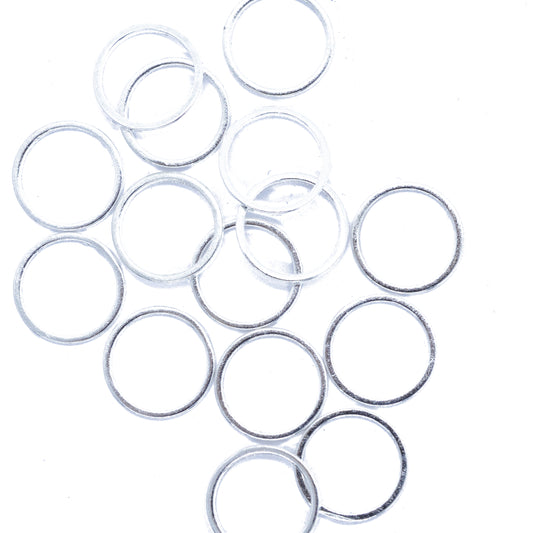 Ring Metall / kantig / silberfarben / Ø 10 mm
