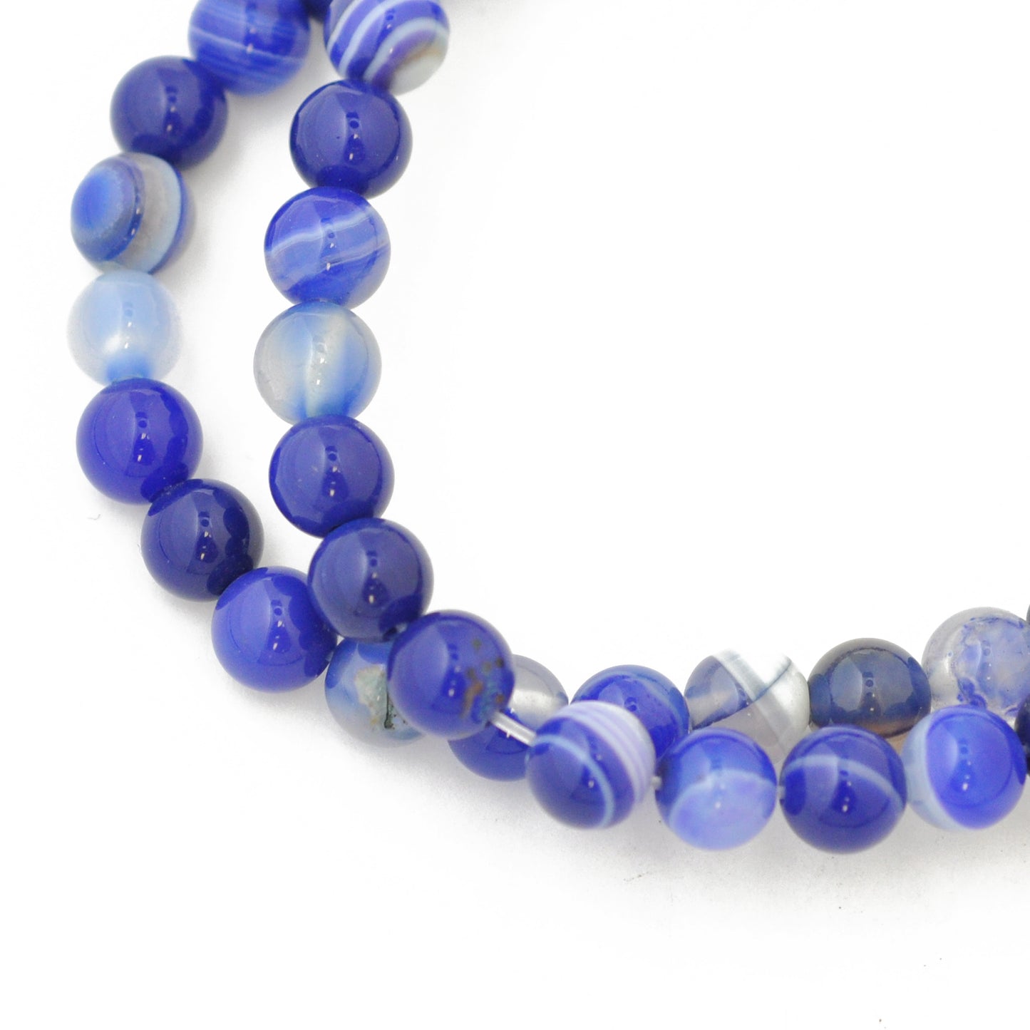 Agate gemstone ball / blue / Ø 6 mm