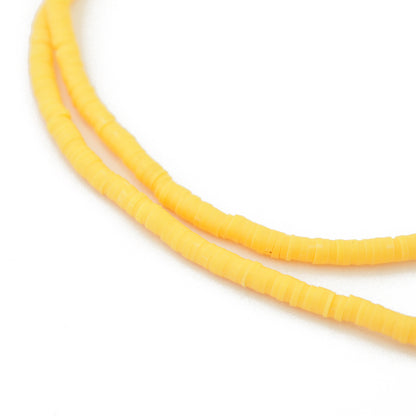 Katsuki disc beads strand / yellow / Ø 4 mm