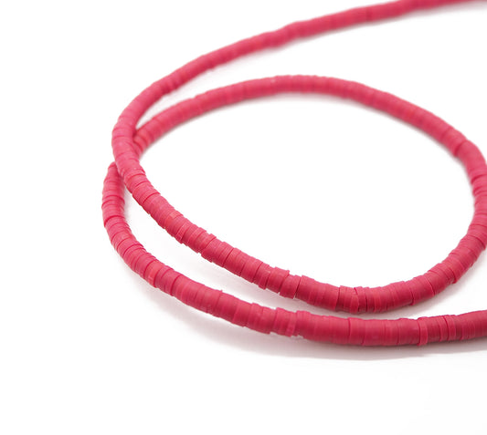 Katsuki disc beads strand / dark red / Ø 4 mm
