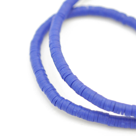 Katsuki disc beads strand / royal blue / Ø 4 mm