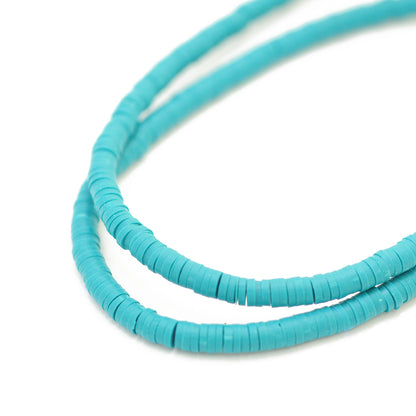 Katsuki disc beads strand / petrol / Ø 4 mm