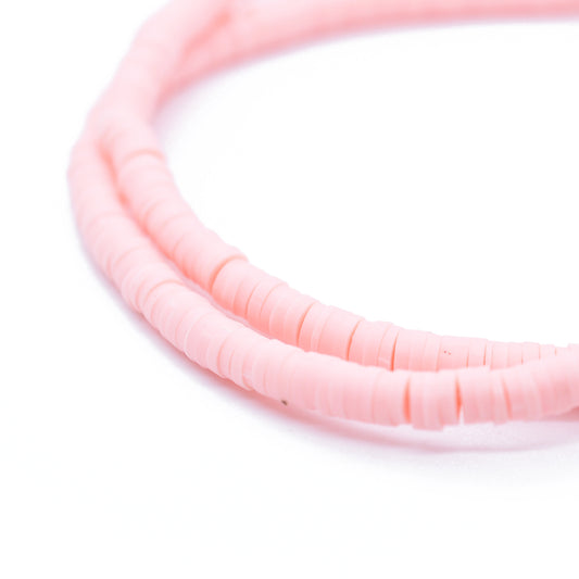 Katsuki disc beads strand / salmon pink / Ø 4 mm