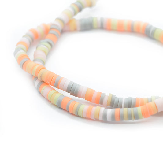 Katsuki disc beads / gray neon mix / Ø 4mm