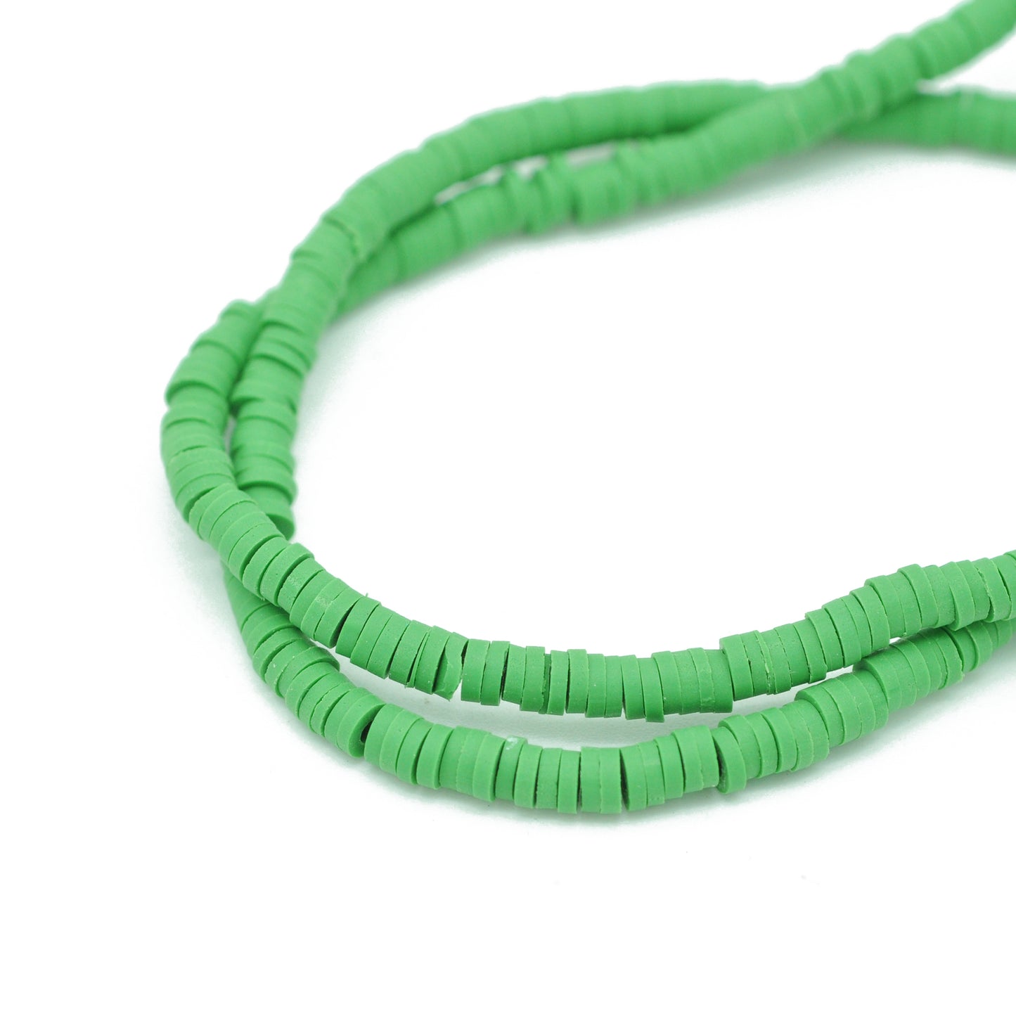 Katsuki beads strand / grass green / Ø 4 mm