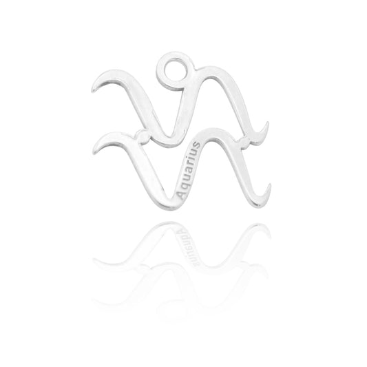 Zodiac pendant "Aquarius" // 925 silver // 11mm
