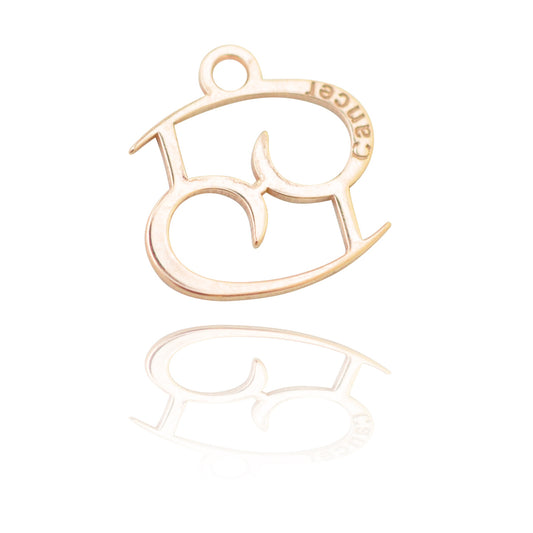 Zodiac pendant "Cancer" // 925 silver rose gold plated // 11mm