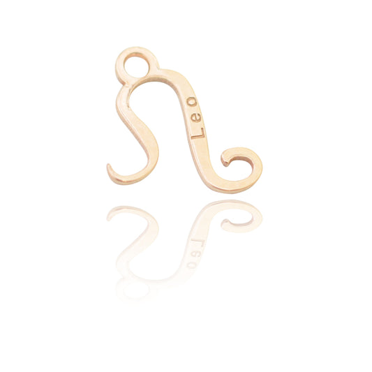 Zodiac pendant "Leo" // 925 silver rose gold plated // 11mm