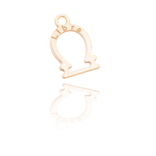 Zodiac pendant "Libra" // 925 silver rose gold plated // 11mm