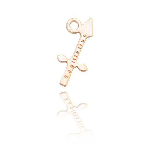 Zodiac pendant "Sagittarius" // 925 silver rose gold plated // 11mm