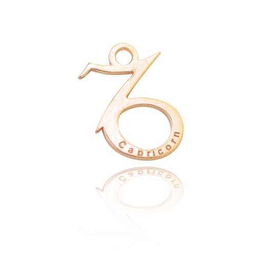 Zodiac pendant "Capricorn" // 925 silver rose gold plated // 11mm