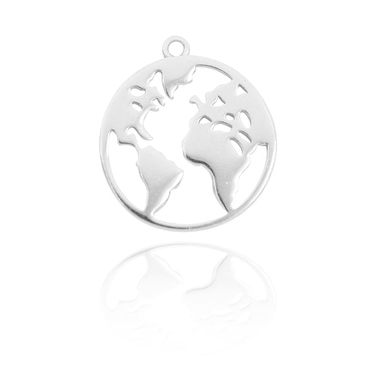 Pendant "World" // 925 silver // Ø 14mm