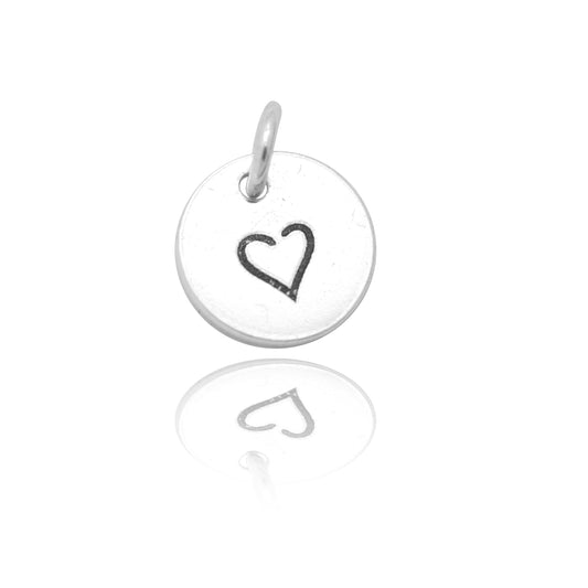 Heart pendant / 925 silver / Ø 6mm
