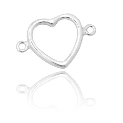 Connector heart // 925 silver // 10mm