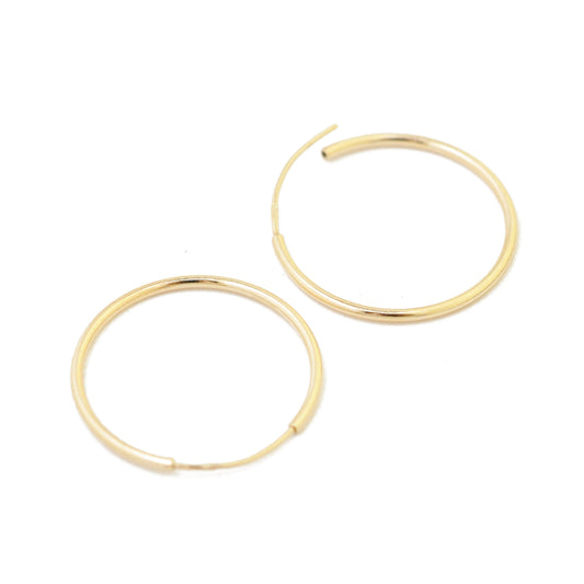 Creole / 925 silver 18k gold plated / Ø 20mm