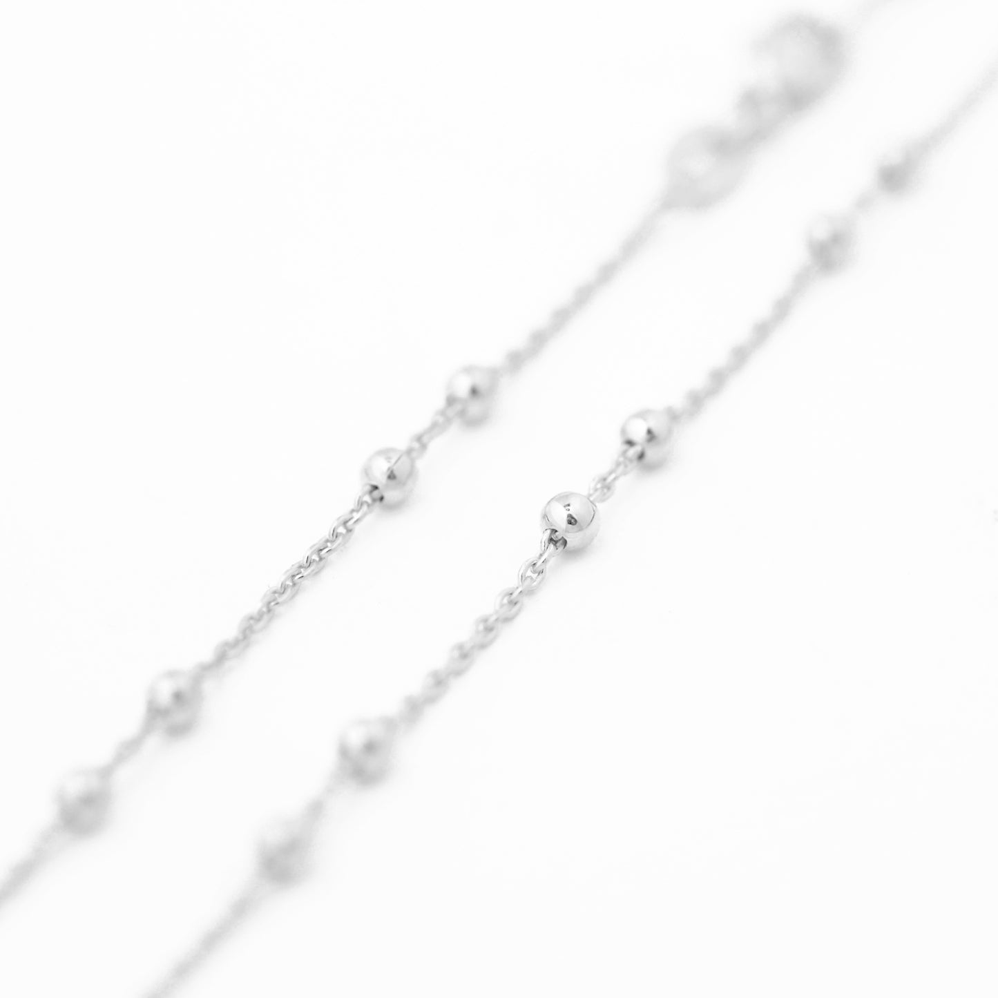 Halskette Erbskette mit Kugeln / 925er Sterling Silber / 42cm