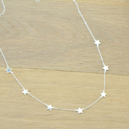 Kette "Sternenhimmel" / 925er Sterling Silber / 40 + 5 cm